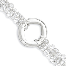 Jewelryweb Sterling Silver Polished Multi-strand Fancy Bracelet at Sears.com