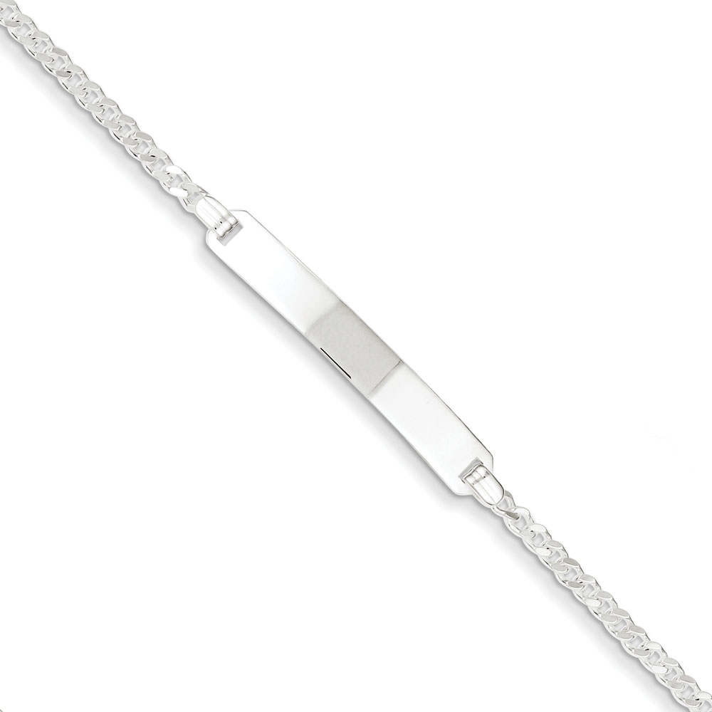 Jewelryweb Sterling Silver Curb Link ID Bracelet - 7 Inch - Lobster Claw at Sears.com