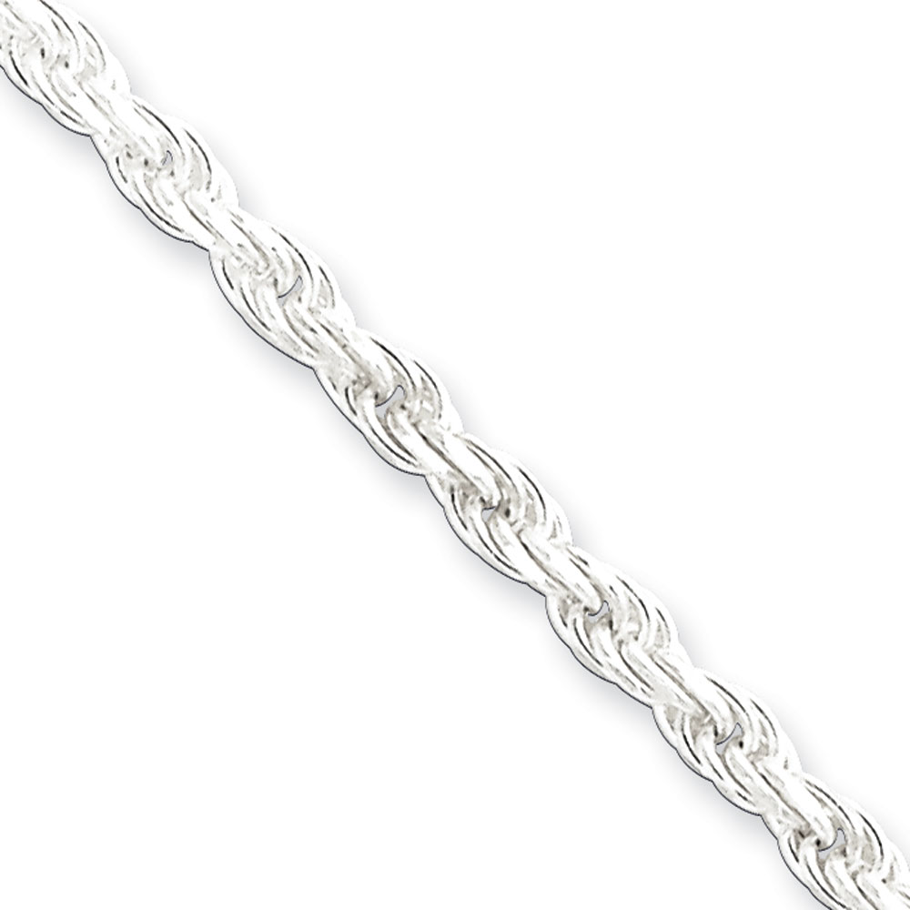 Jewelryweb Sterling Silver 3mm Diamond-cut Rope Chain Anklet - 9 Inch - Lobster Claw at Sears.com