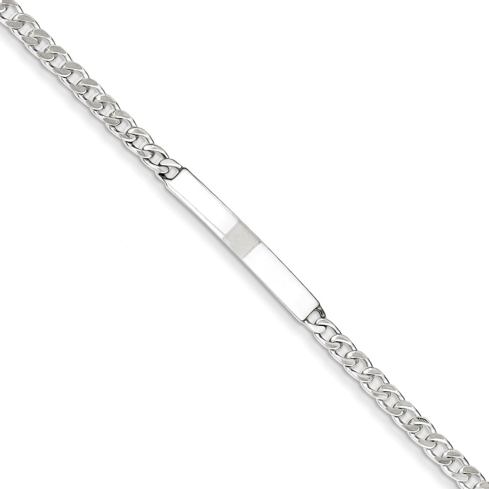 Jewelryweb Sterling Silver Engraveable Curb ID Bracelet - 7 Inch - Lobster Claw at Sears.com