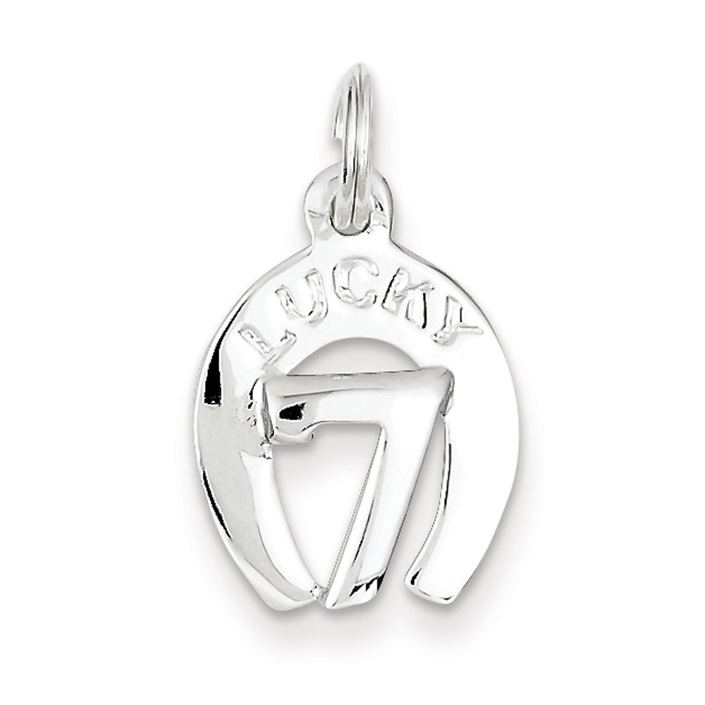 Jewelryweb Sterling Silver Lucky 7 Horseshoe Charm at Sears.com