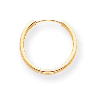 Jewelryweb 14k Endless Hoop Earrings - Measures 15x15mm Jewelryweb 14k Endless Hoop Earrings - Measures 15x15mm
