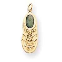 Jewelryweb 14k Solid May Birthstone Emerald Baby Sneaker Charm at Sears.com
