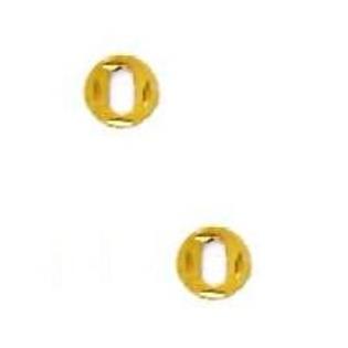 Jewelryweb 14k Yellow Initial O Friction-Back Post Earrings Jewelryweb 14k Yellow Initial O Friction-Back Post Earrings