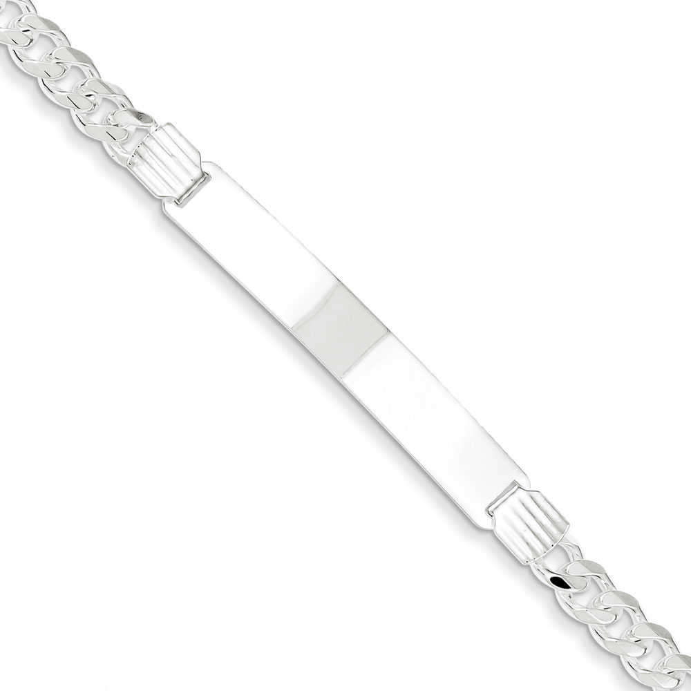 Jewelryweb Sterling Silver ID Curb Link Bracelet - 8 Inch - Lobster Claw at Sears.com
