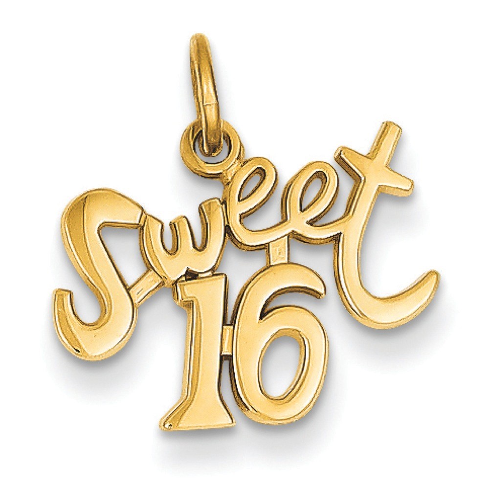 Jewelryweb 14k Sweet 16 Charm - Measures 18.8x17.4mm at Sears.com