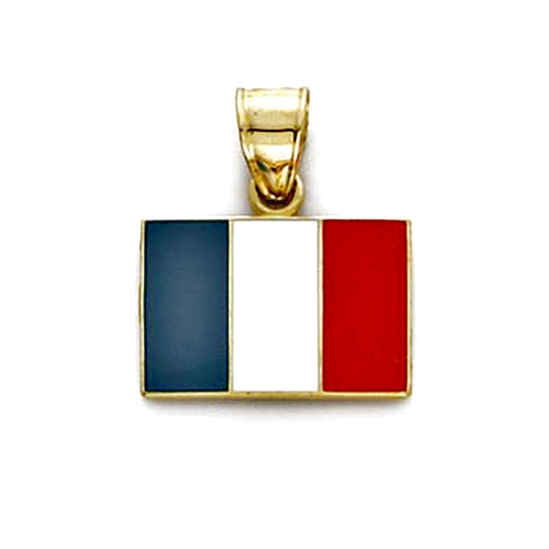 Jewelryweb 14k Enamel Ireland Flag Pendant Jewelryweb 14k Enamel Ireland Flag Pendant