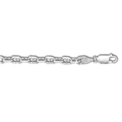 Jewelryweb Sterling Silver Mariner 22 Inch X 4.0 mm Anchor Chain Necklace Jewelryweb Sterling Silver Mariner 22 Inch X 4.0 mm Anchor Chain Necklace
