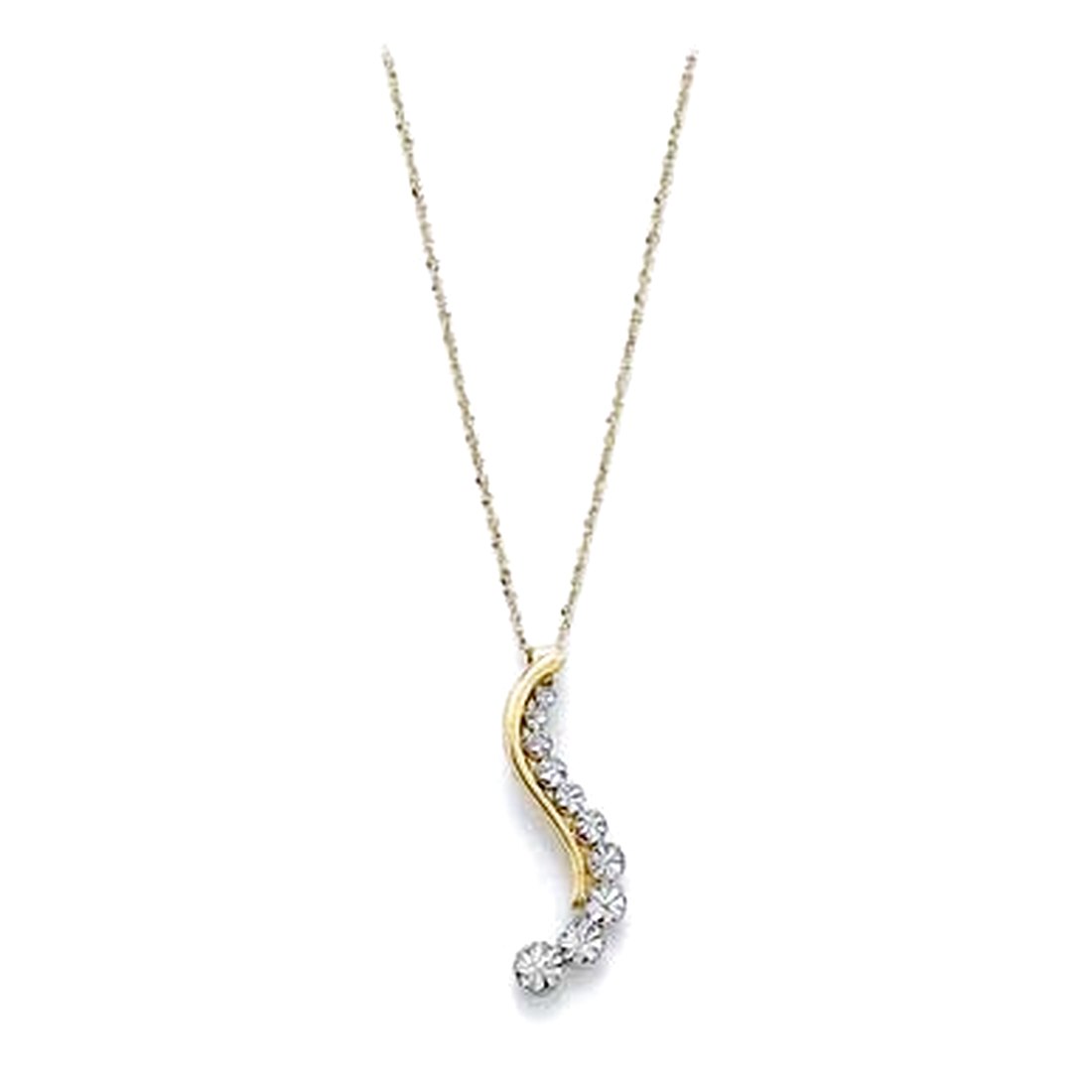 Jewelryweb 14k Two-Tone S Journey Necklace Pendant at Sears.com