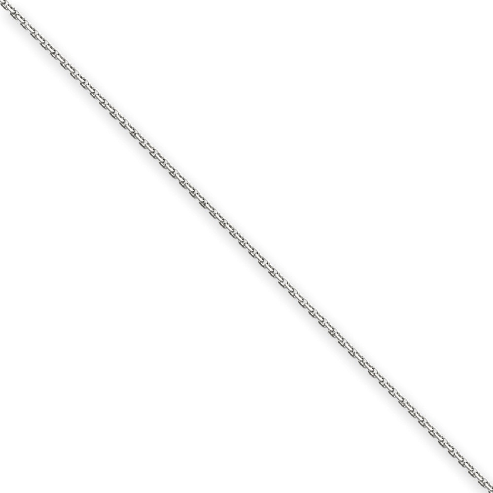 Jewelryweb 14k White Gold 1.65mm Solid D-Cut Cable Chain Anklet 9 Inch - Lobster Claw at Sears.com