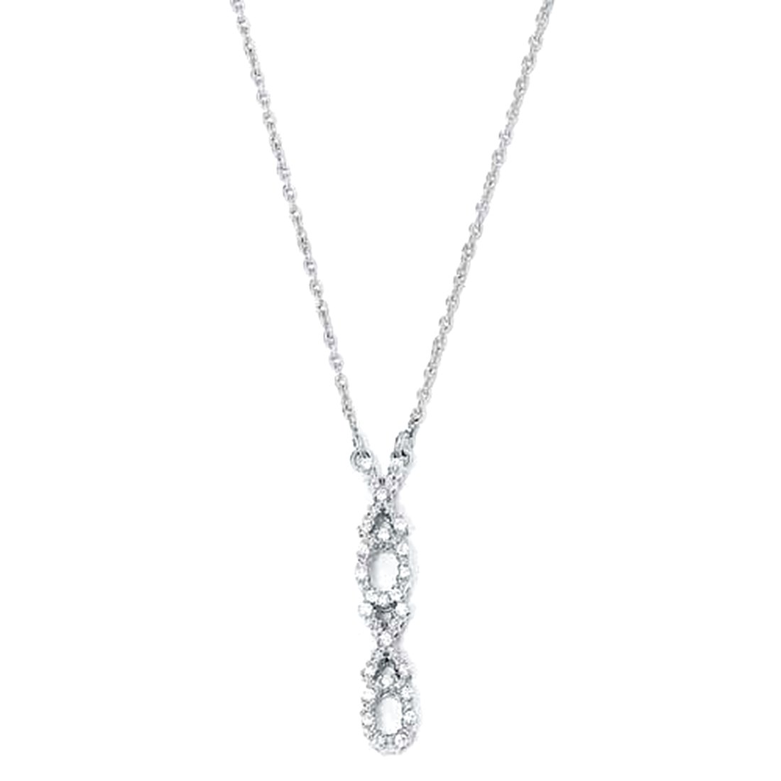Jewelryweb Sterling Silver Diamond XOXO Necklace at Sears.com