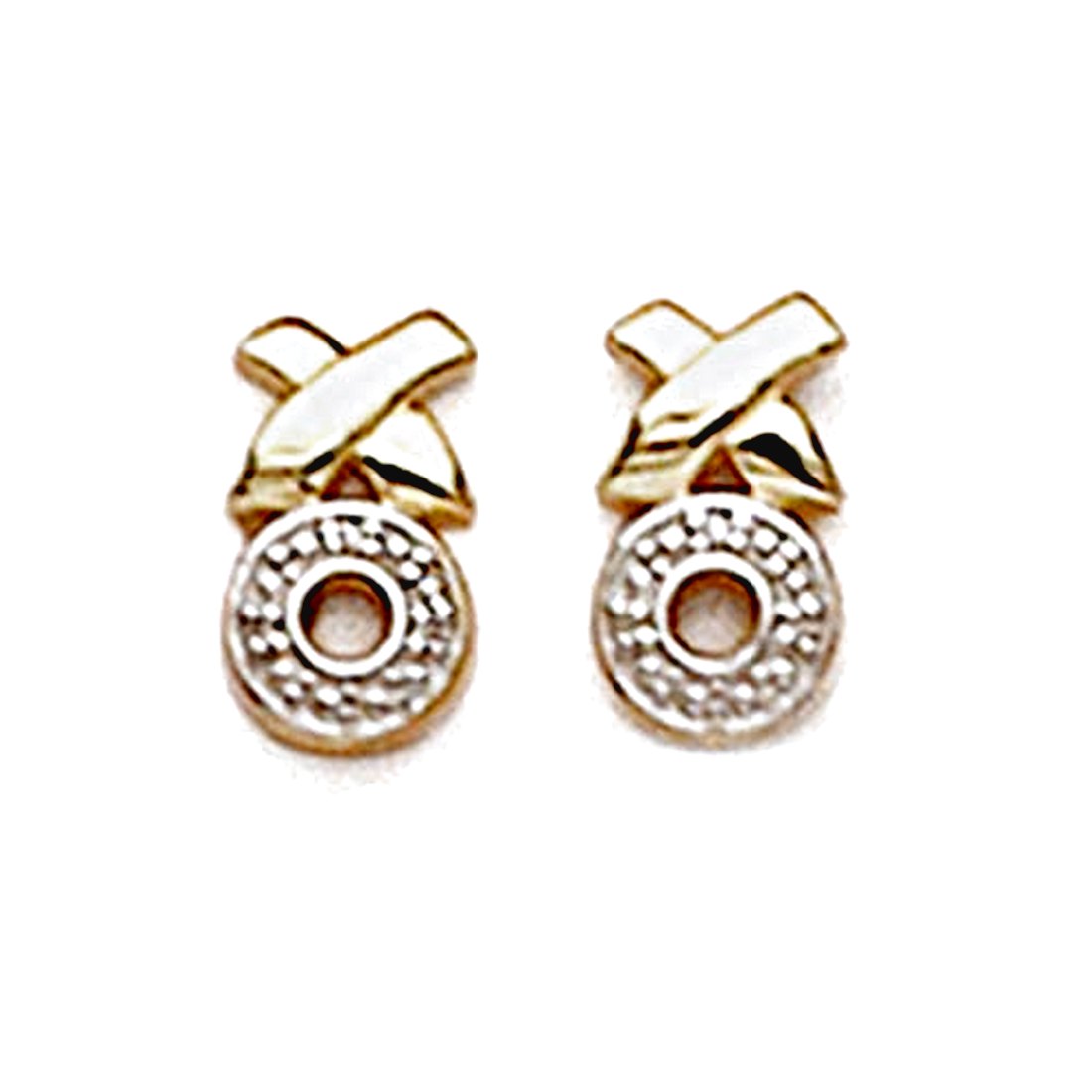 Jewelryweb 14k Two-Tone Xando Diamond Accent Earrings at Sears.com