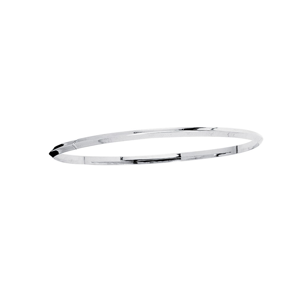Jewelryweb 14k White Shiny Edged Slip-on Bangle Bracelet - 8 Inch at Sears.com