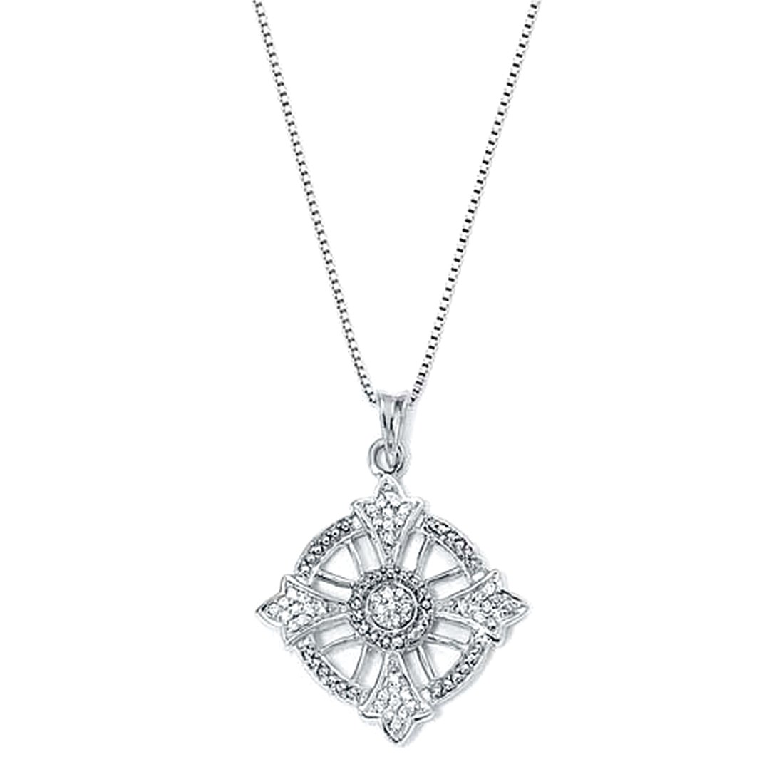 Jewelryweb Sterling Silver Diamond Compass Necklace at Sears.com