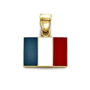 Jewelryweb 14k Enamel Italy Flag Pendant Jewelryweb 14k Enamel Italy Flag Pendant