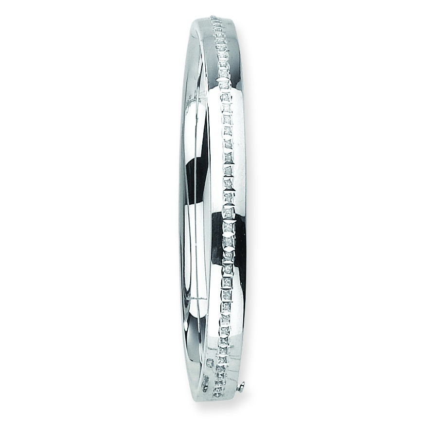 Jewelryweb 14k White Gold Diamond Fascination Hinged Bangle Bracelet at Sears.com