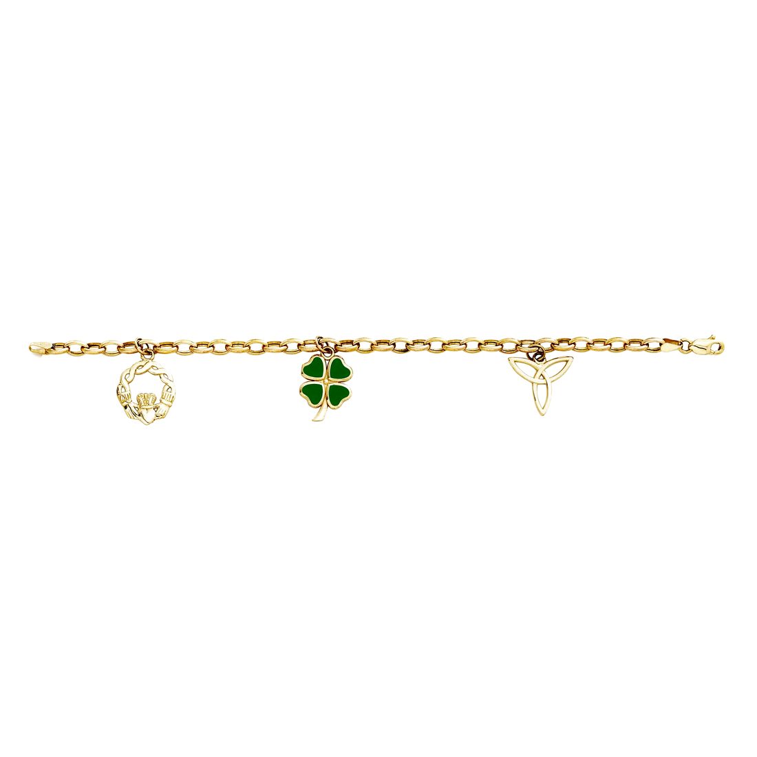 Jewelryweb 14k Celtic Enamel Charm Bracelet - 7.25 Inch at Sears.com