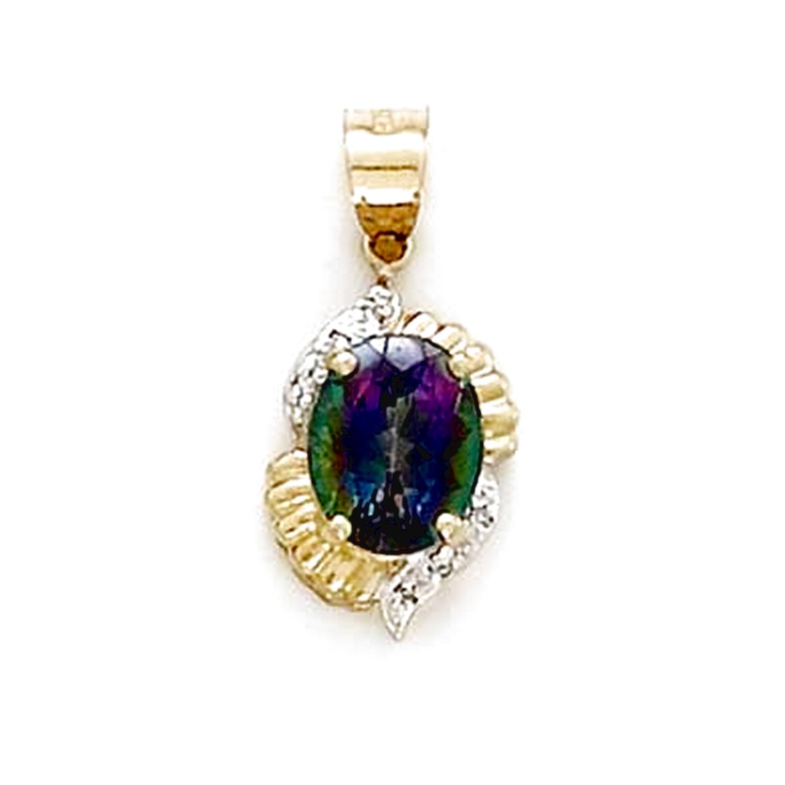 Jewelryweb 14k Mystic Topaz Diamond Pendant at Sears.com