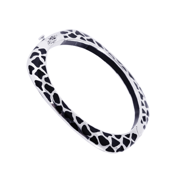 Jewelryweb Sterling Silver Plated 7.5 Inch Fancy Bangle Bracelet at Sears.com