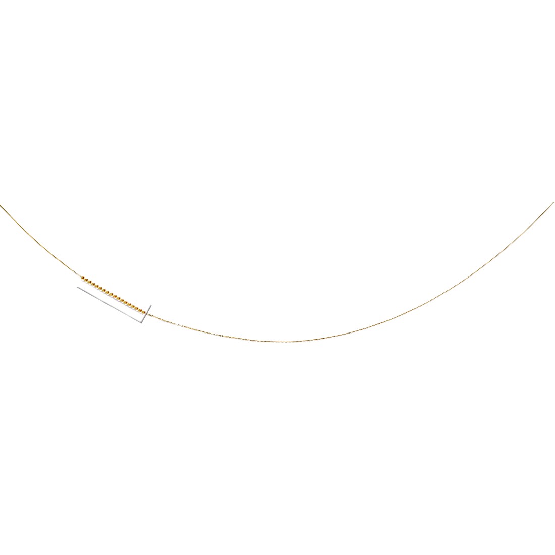 JewelryWeb 14k Yellow Gold Box Chain Pendant Necklace - 15 Inch