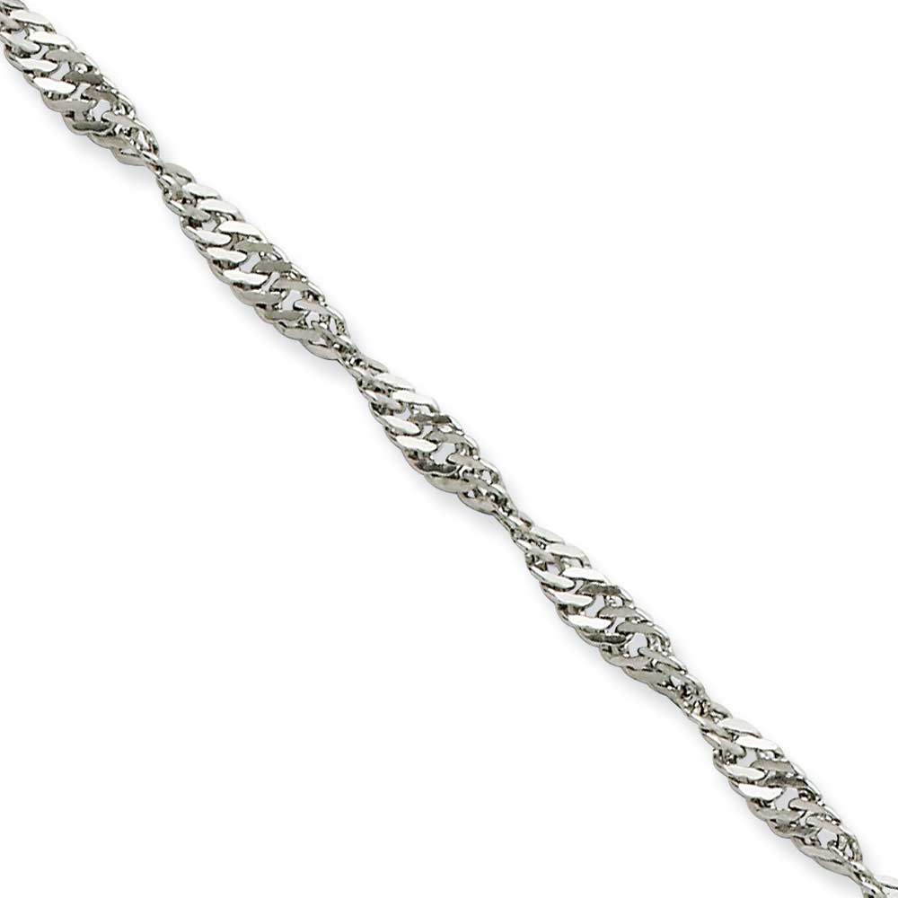 Jewelryweb Stainless Steel 3.0mm Singapore Chain Necklace - 24 Inch at Sears.com