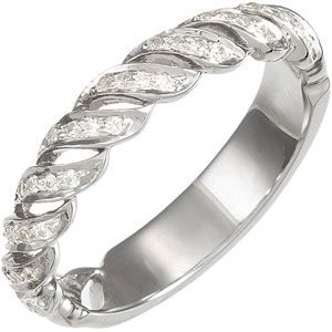 Jewelryweb 14k White Gold Bridal Engagement Ring Anniversary Band 1/5ct at Sears.com
