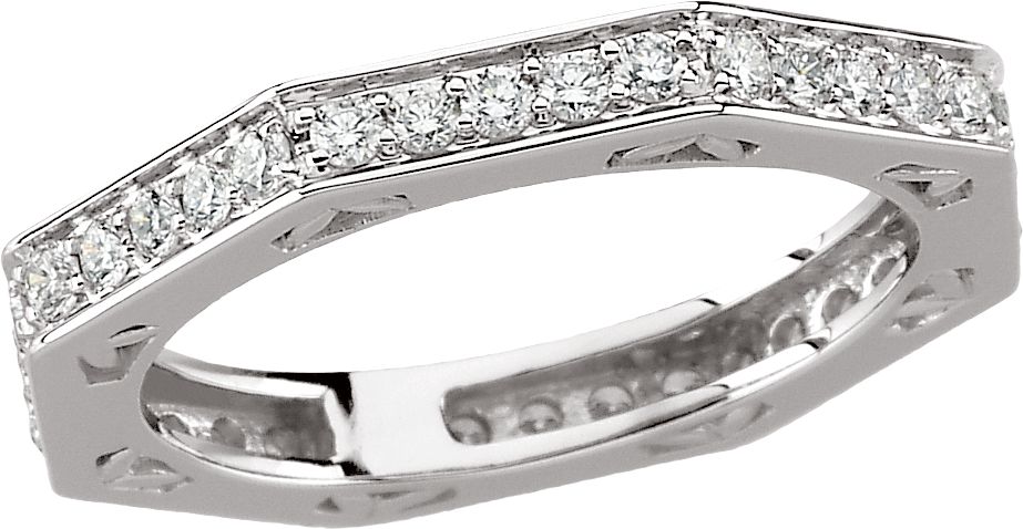 Jewelryweb Platinum Bridal Engagement Ring Anniversary Band - Size 6.5 3/4ct at Sears.com