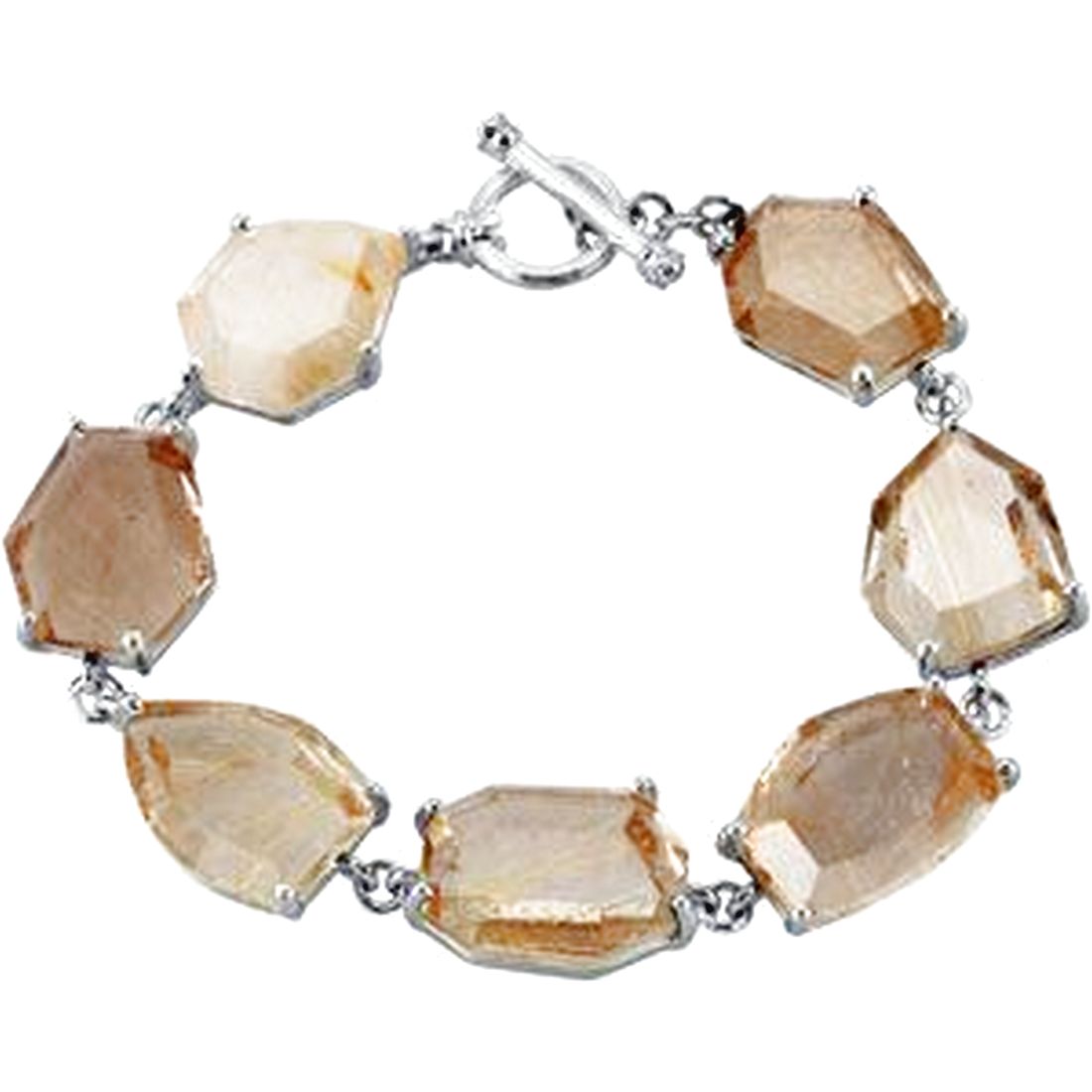 Jewelryweb Sterling Silver Genuine Rutilated Quartz Bracelet 7.5 Inches at Sears.com