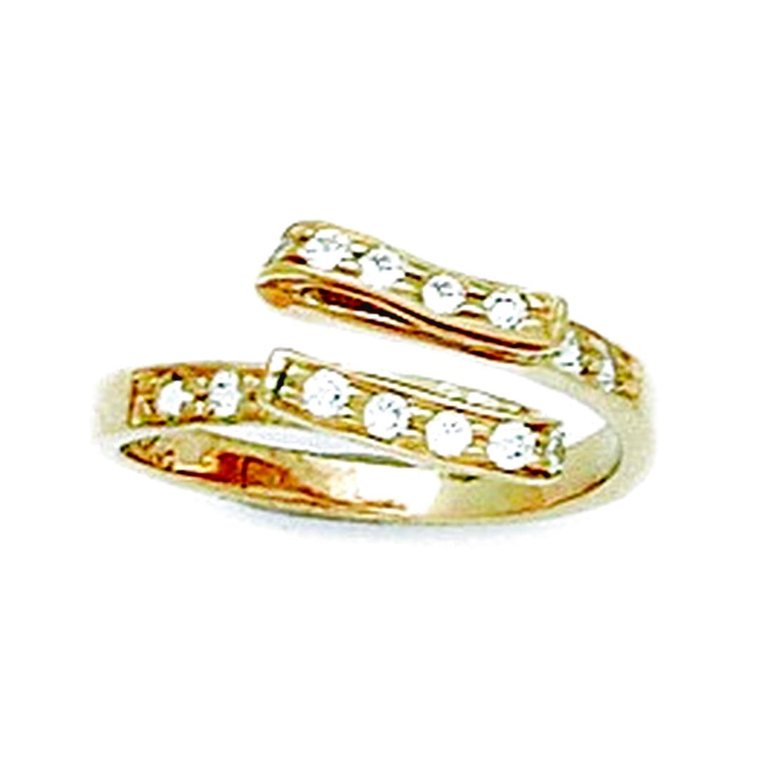Jewelryweb 14k Yellow Gold CZ Top Adjustable Fancy Body Jewelry Toe Ring at Sears.com