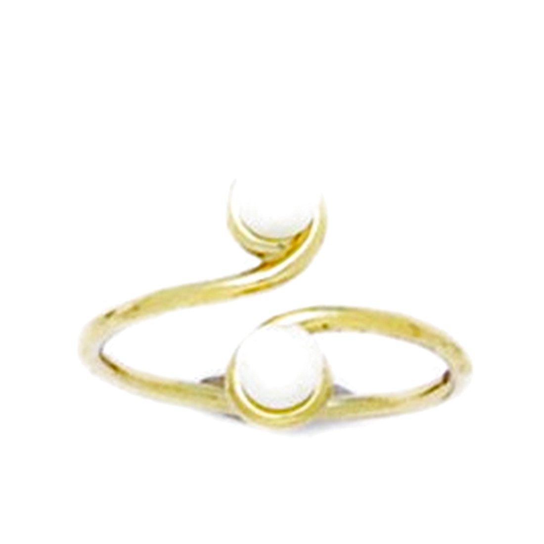 Jewelryweb 14k Yellow Gold White Genuine Pearl Adjustable Elegant Body Jewelry Toe Ring at Sears.com