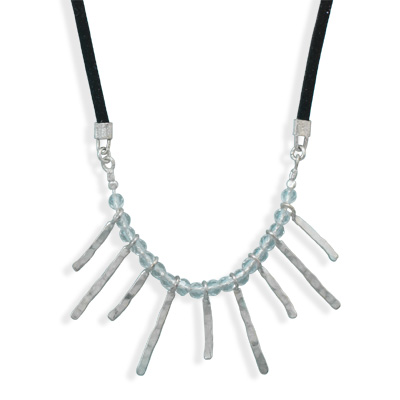 Jewelryweb Sterling Silver 18 Inch Suede Necklace With Multisize Bar Design at Sears.com