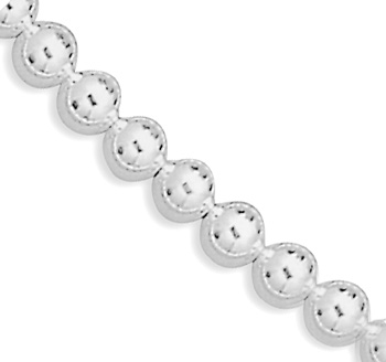 Jewelryweb 7 Inch 7mm Sterling Silver Bead Bracelet - Lobster Clasp at Sears.com