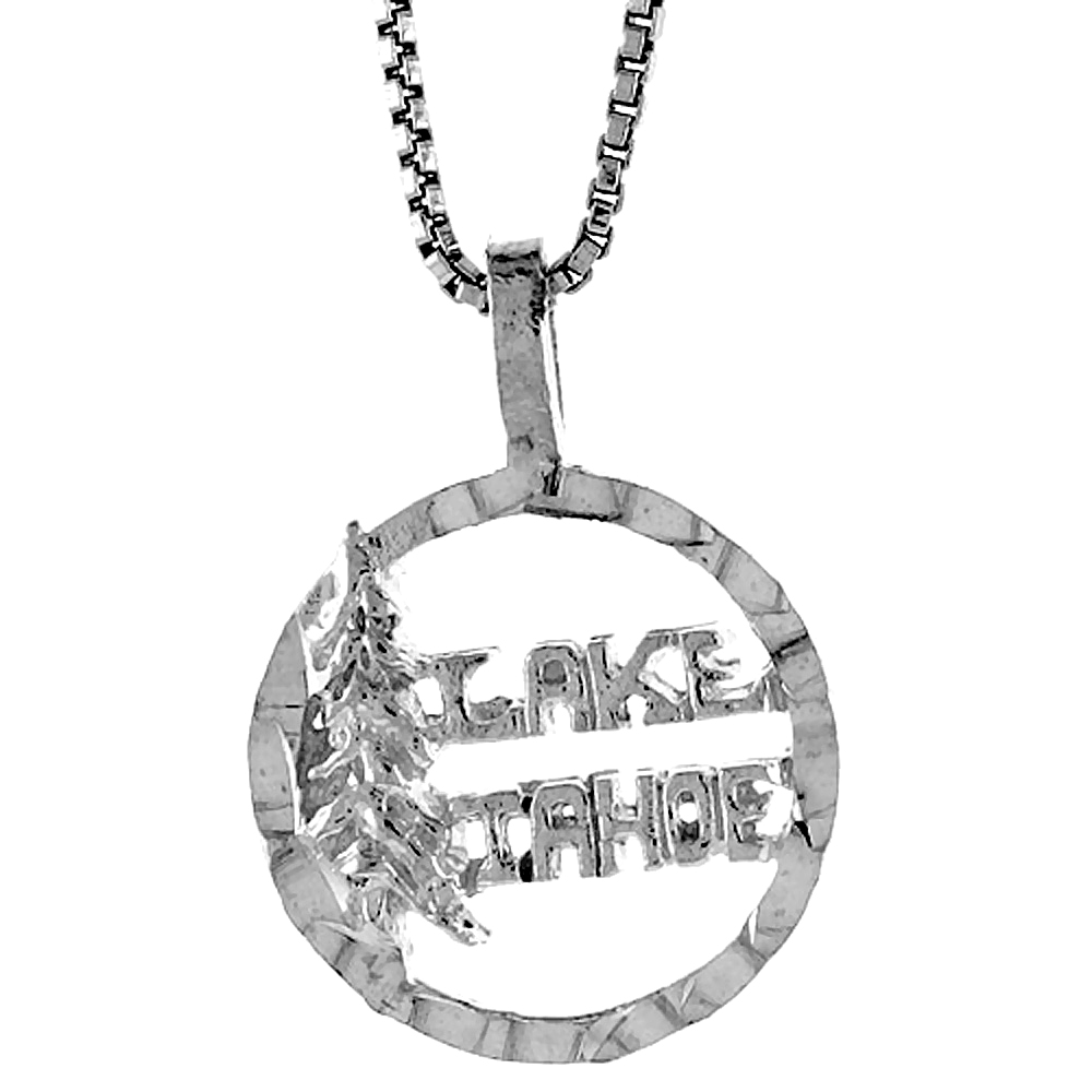 Sabrina Silver Sterling Silver Lake Tahoe Pendant, 1/2 inch tall at Sears.com