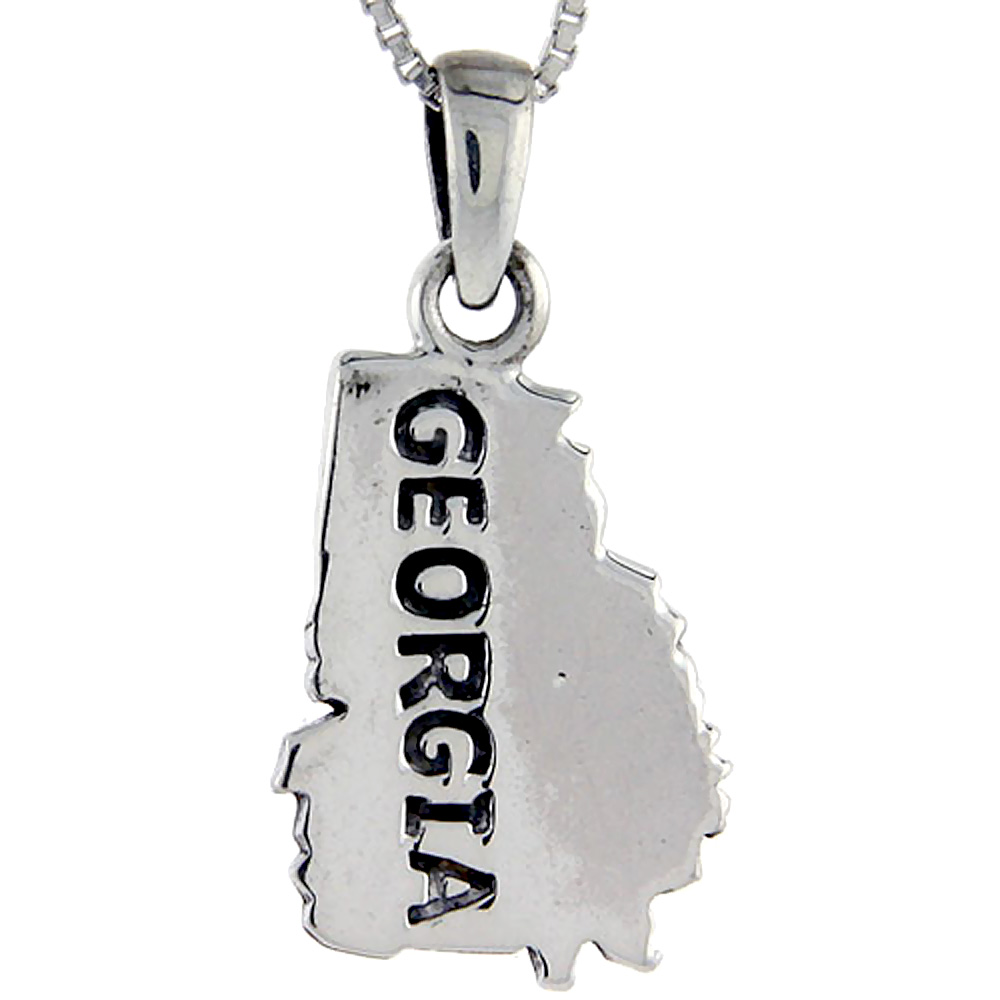 Sabrina Silver Sterling Silver Georgia State Map Pendant, 1 1/8 inch tall at Sears.com