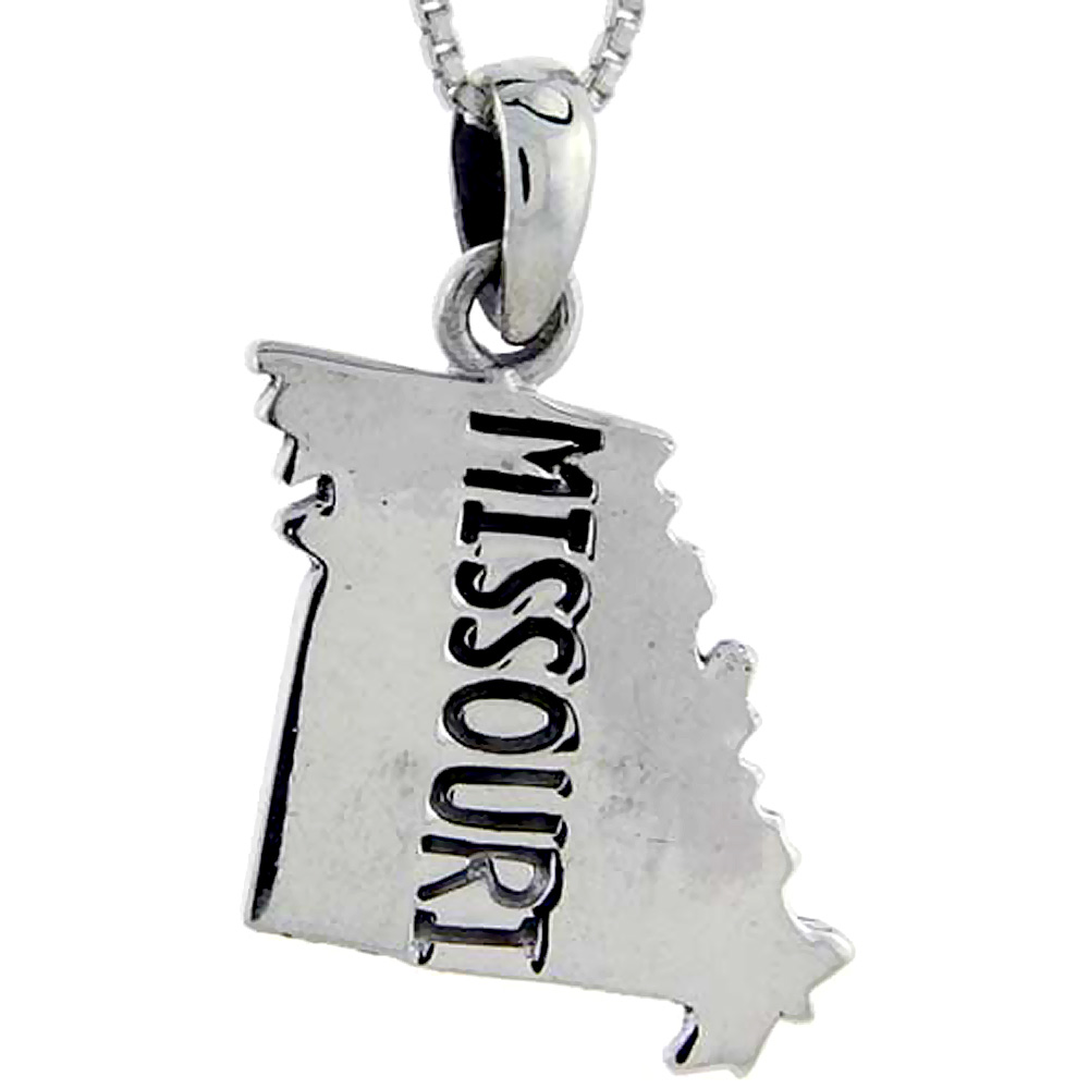 Sabrina Silver Sterling Silver Missouri State Map Pendant, 1 1/16 inch tall at Sears.com