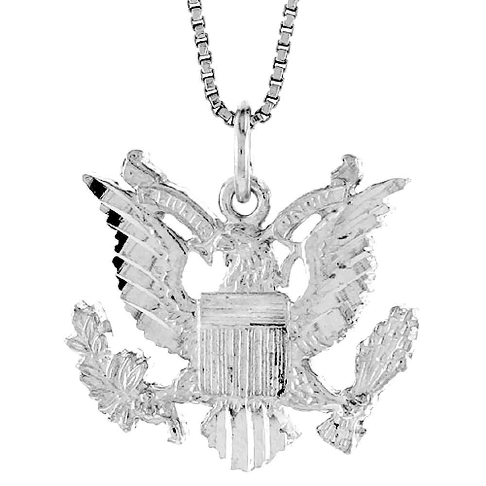 Sabrina Silver Sterling Silver American Eagle Pendant, 3/4 in X 1 inch (mmX24 mm) at Sears.com