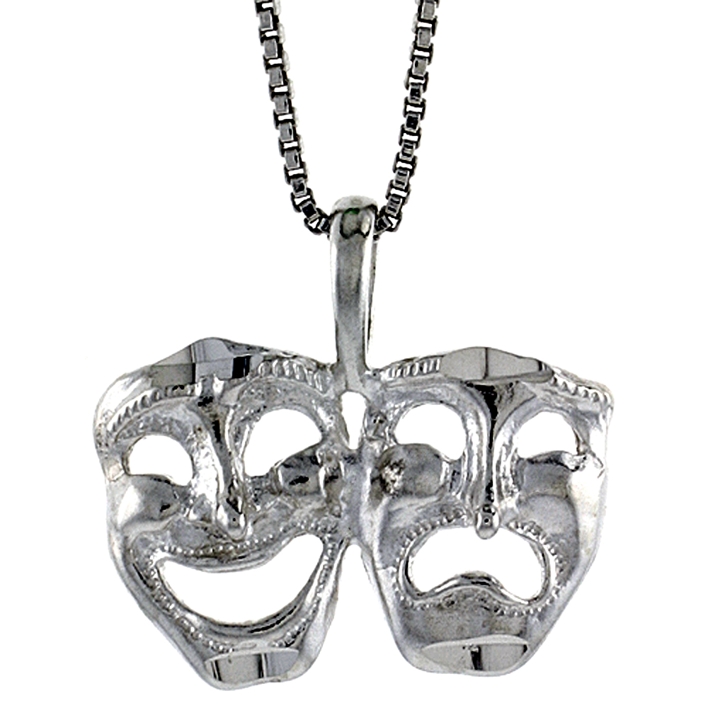 Sabrina Silver Sterling Silver Drama Mask Pendant, 1/2 inch Tall at Sears.com