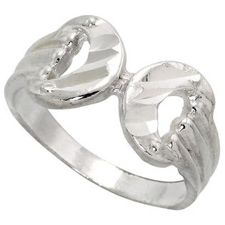 Sabrina Silver Sterling Silver Horse Bit Ring Polished finish 3/8 inch wide, sizes 6 - 9, Sabrina Silver Sterling Silver Horse Bit Ring Polished finish 3/8 inch wide, sizes 6 - 9,