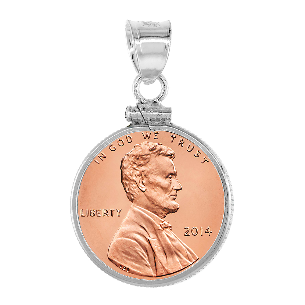 Sabrina Silver Sterling Silver 19 mm Copper Penny (1 Cent) Screw Top Coin Bezel Frame Pendant (Coin is NOT Included) at Sears.com