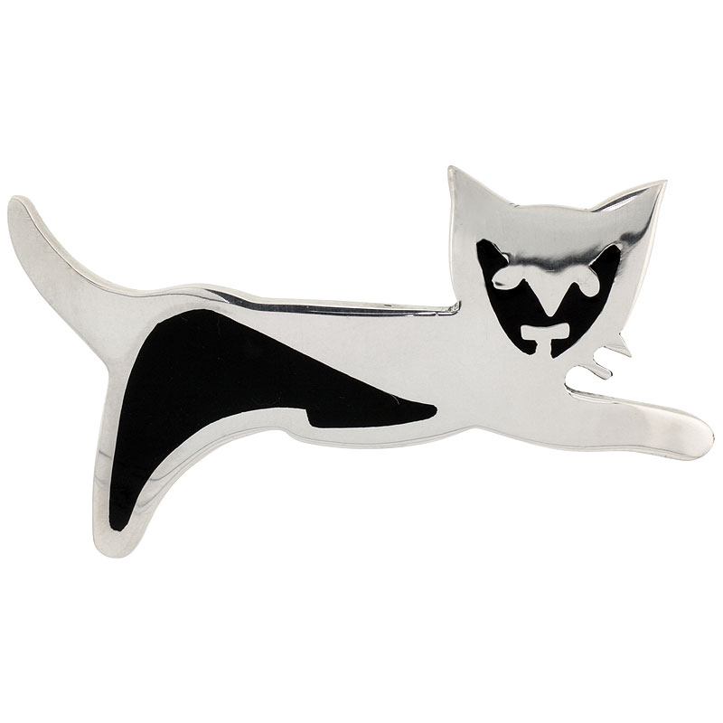 Sabrina Silver Sterling Silver Puma Cat Brooch Pin, 2 1/2" (63 mm) wide at Sears.com