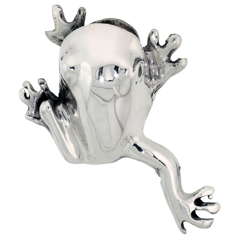 Sabrina Silver Sterling Silver Happy Hopper Frog Brooch Pin, 1 7/8" (48 mm) tall at Sears.com