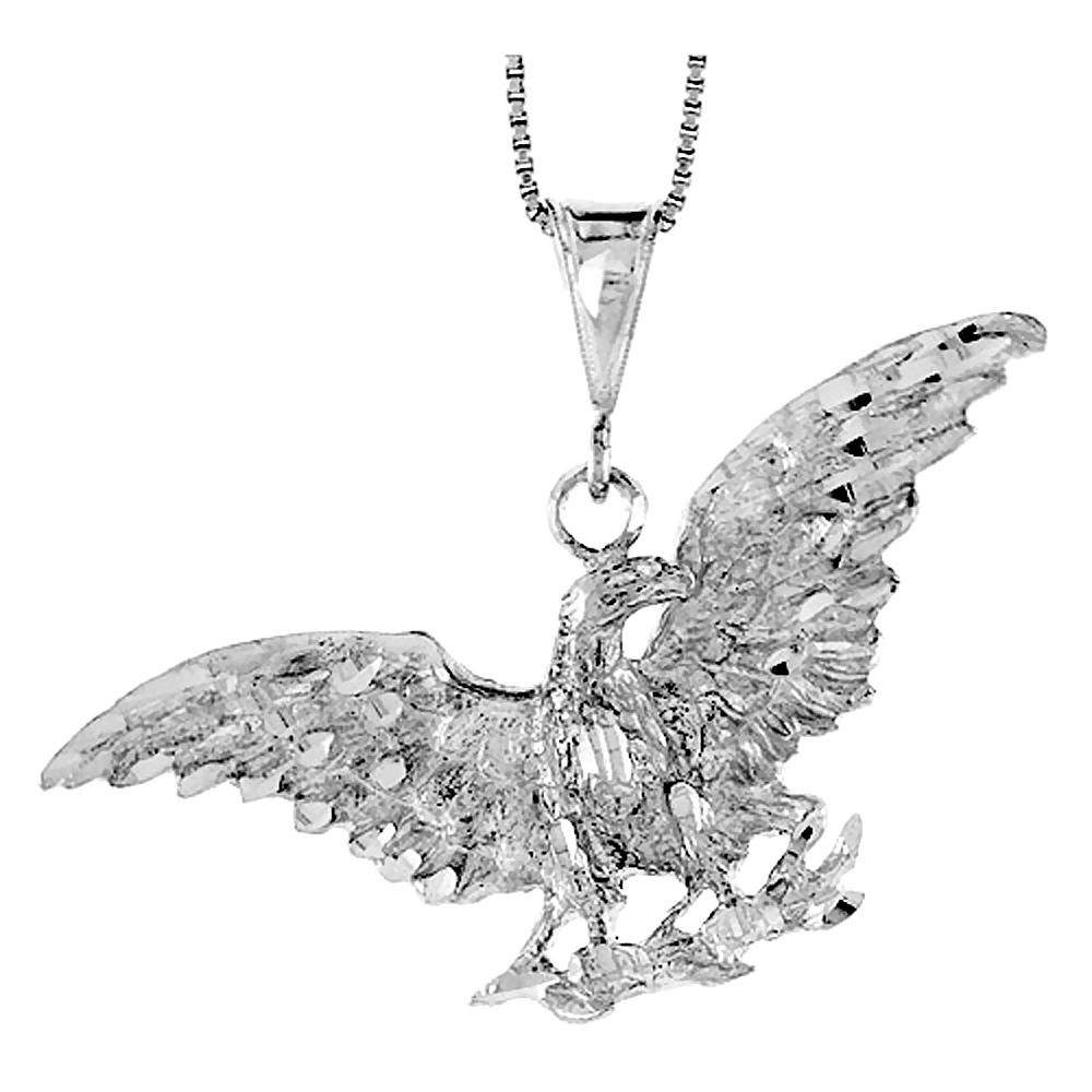 Sabrina Silver Sterling Silver Eagle Pendant, 2 3/16 in. X 3/4 inch (mmX20 mm) at Sears.com