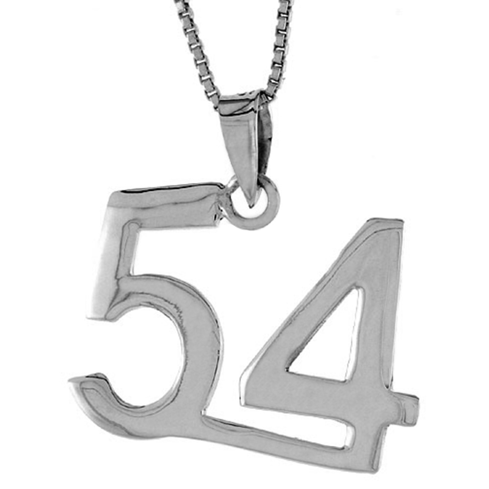 Sabrina Silver Sterling Silver Digit Number 54 Pendant 3/4 in. (18 mm) at Sears.com