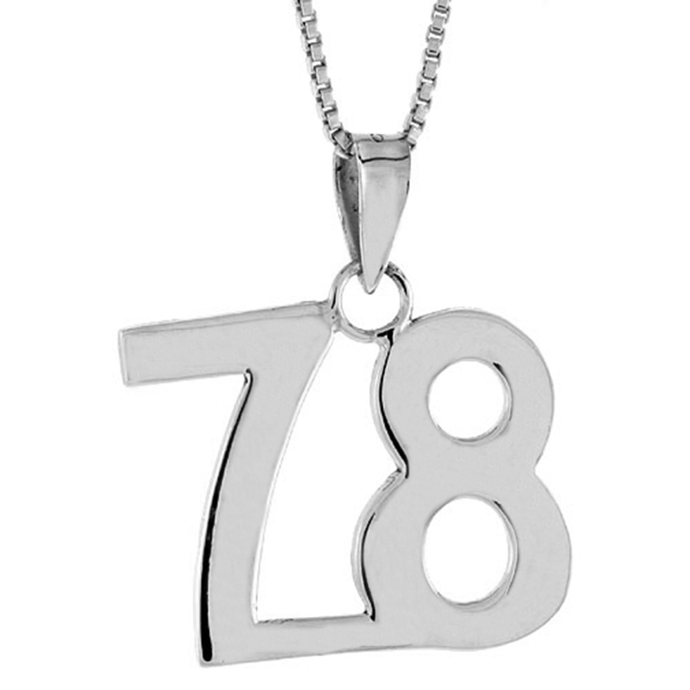 Sabrina Silver Sterling Silver Digit Number 78 Pendant 3/4 in. (18 mm) at Sears.com