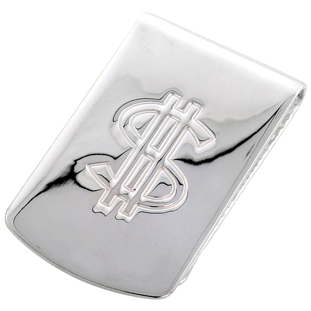Sabrina Silver Sterling Silver Dollar Sign Money Clip 1 in. x 1 3/4 in. (25 mm X 43 mm) at Sears.com