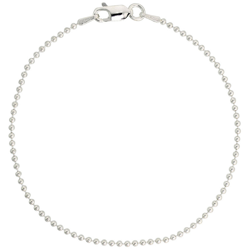 Sabrina Silver Sterling Silver 1.8 mm Pallini Bead, Ball Chain 16 inch Necklace, NICKEL FREE at Sears.com