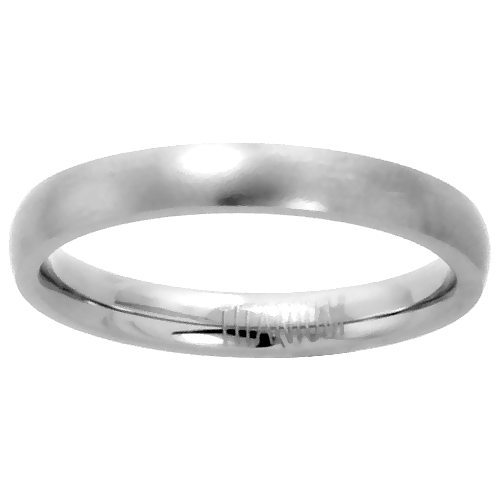Sabrina Silver Titanium 3mm Domed Wedding Band / Thumb Ring Matte finish Comfort-fit, size 6 at Sears.com