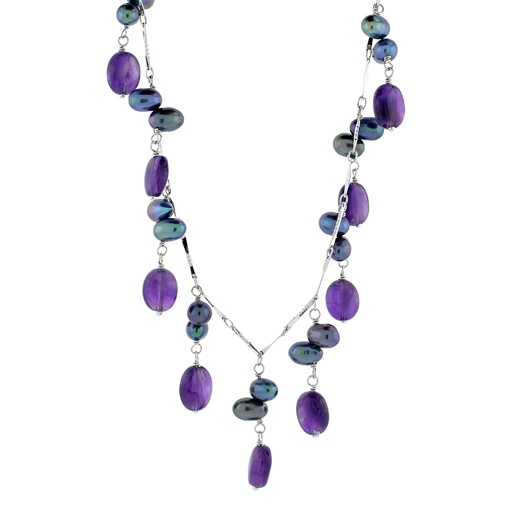 Sabrina Silver 18" Natural 8.5 mm Cultured Freshwater Pearl / Sterling Silver Necklace at Sears.com