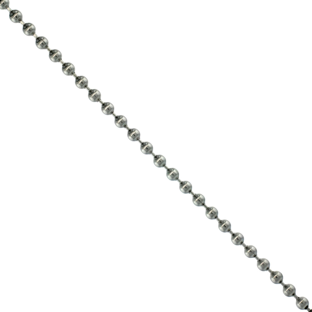 Sabrina Silver Surgical Steel Bead Ball Chain 2.5 mm thick available Necklaces Bracelets & Anklets at Sears.com