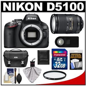 Nikon D5100 Digital SLR Camera Body with 18-300mm VR Zoom Lens + 32GB Card + Case + Filter + Remote + Accessory Kit at Sears.com